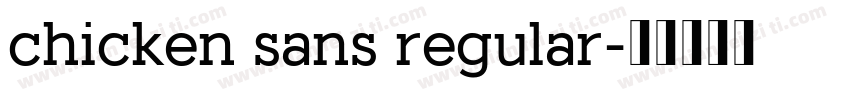 chicken sans regular字体转换